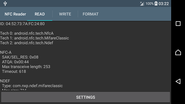 NFC.NET Library for Android demo example